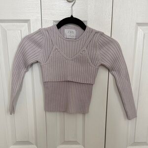 Zara Kids Lavender Sweater Sz 6